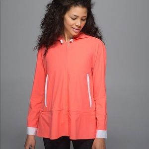 Lululemon Sun Showers Jacket, size 8. Grapefruit.